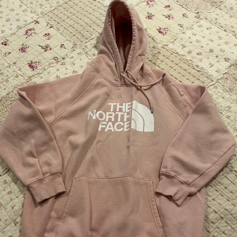 The North Face Half Dome Pullover Hoodie Sweatshirt XXL Pink Moss/Tnf White NWOT